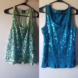 BUNDLE OF 3 SEQUINS TANK TOPS
